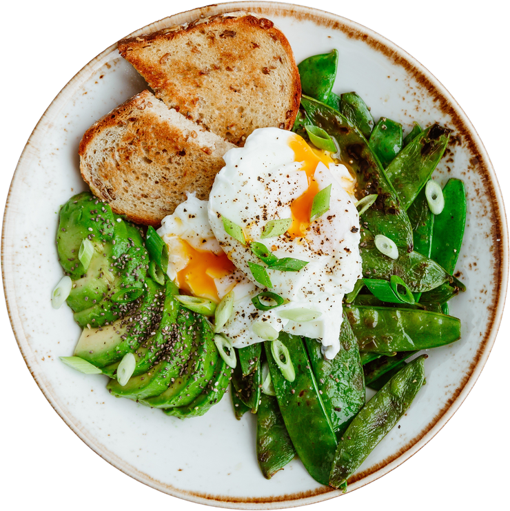 Healthy Breakfast plate isolated